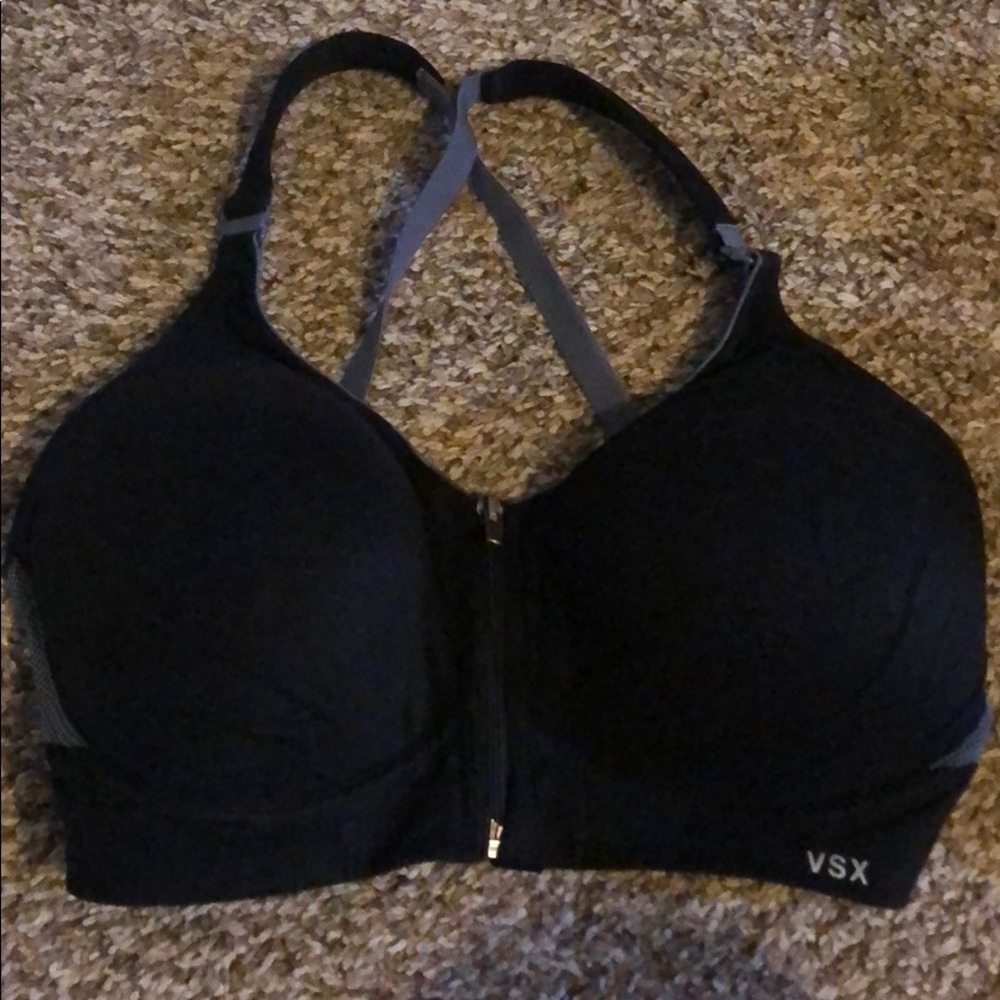 VS zip front sports bra